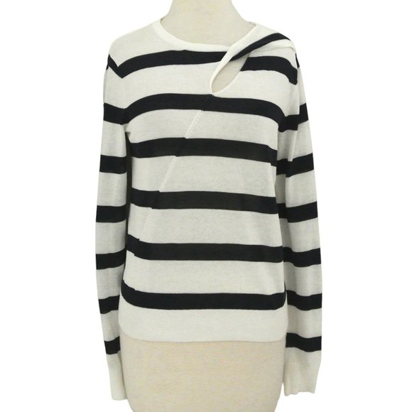 A.L.C. striped Robinson sweater cut out neck - Picture 3 of 6